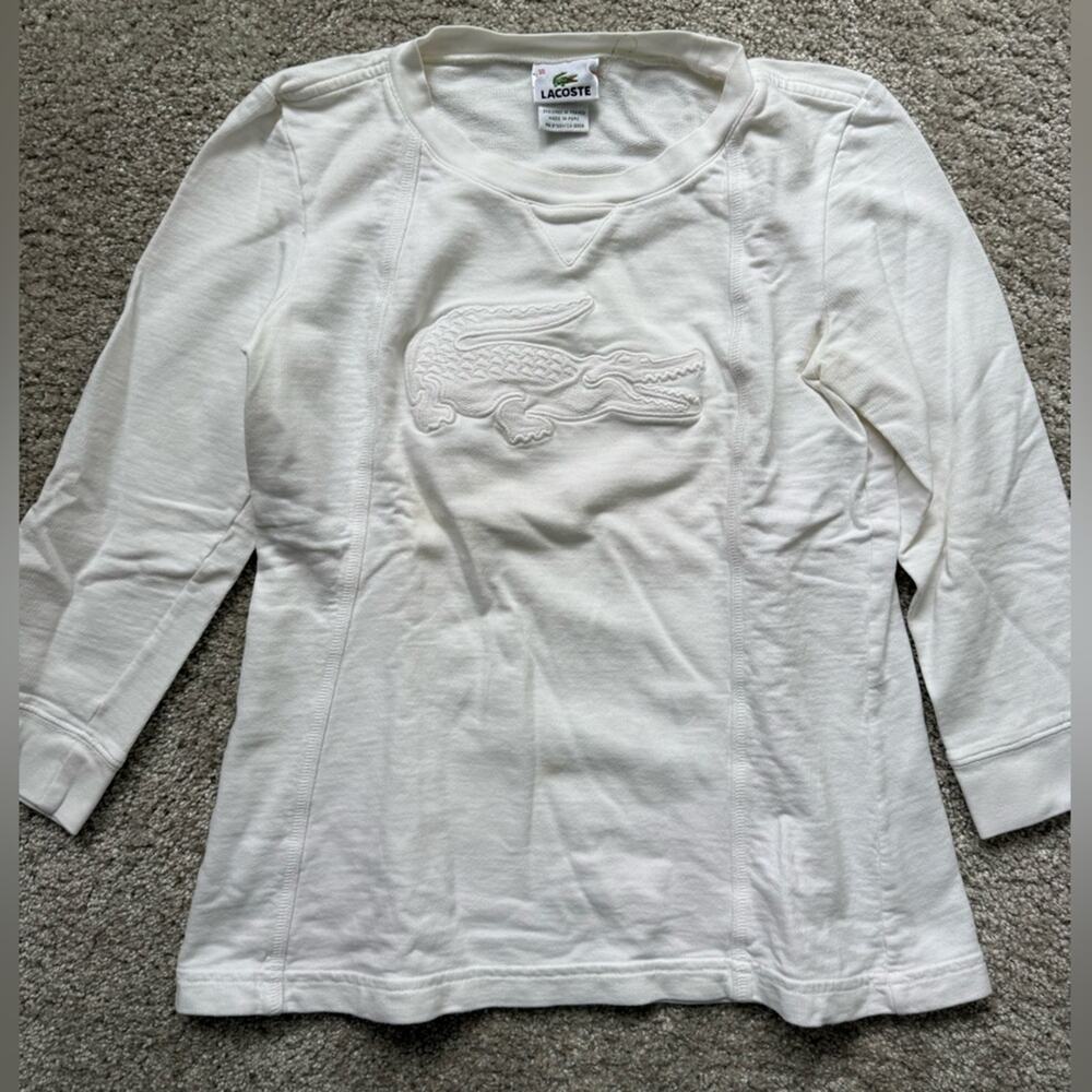 Lacoste White Crew Neck